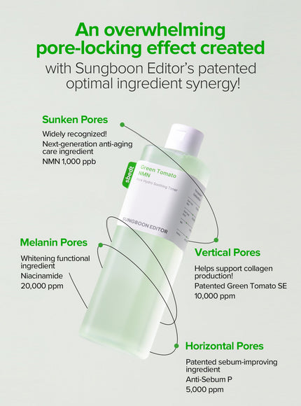 Green Tomato NMN Pore Hydro Soothing Toner (350g)