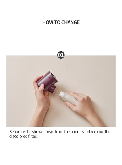 Water Solution Travel Shower Compact Refill Antibacterial Sediment Plus Filter (2pcs)