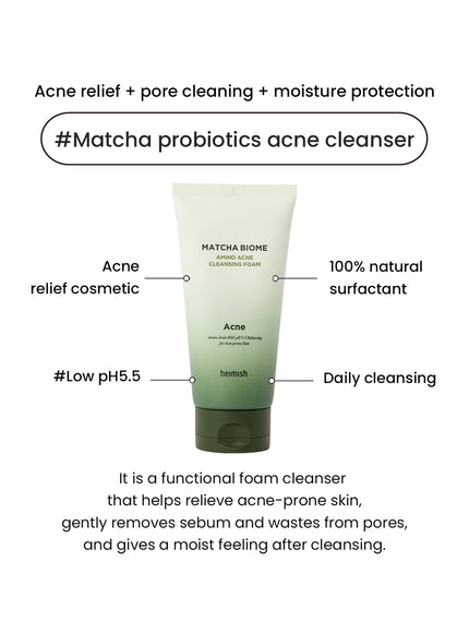 Matcha Biome Amino Acne Cleansing Foam (150g)