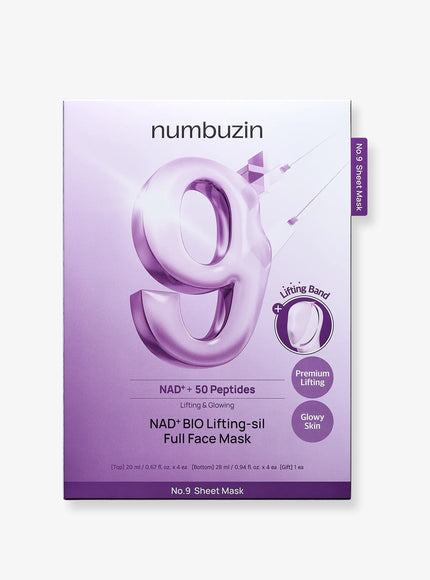 No. 9 NAD Bio Lifting-sil Full Face Pack Sheet (4ea+GWP) (20ml/28ml)