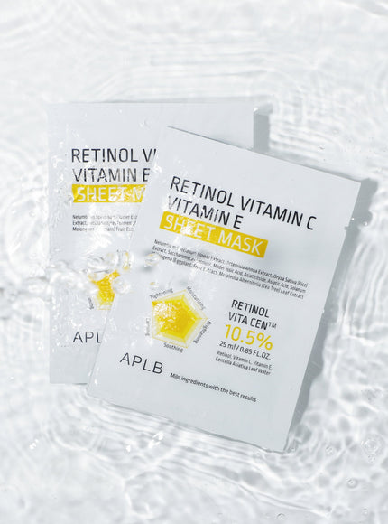 Retinol Vitamin C Vitamin E Sheet Mask Set (25ml * 10ea)