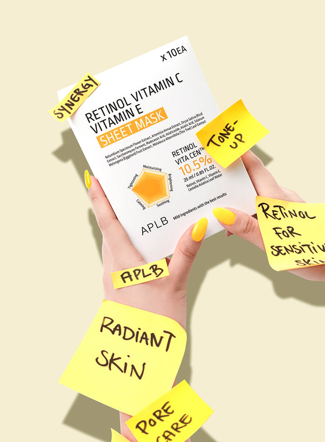 Retinol Vitamin C Vitamin E Sheet Mask Set (25ml * 10ea)