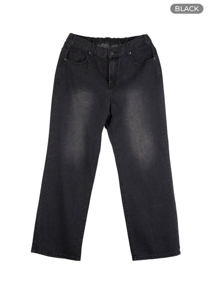 mens-wide-fit-jeans-black-ig428 / Black