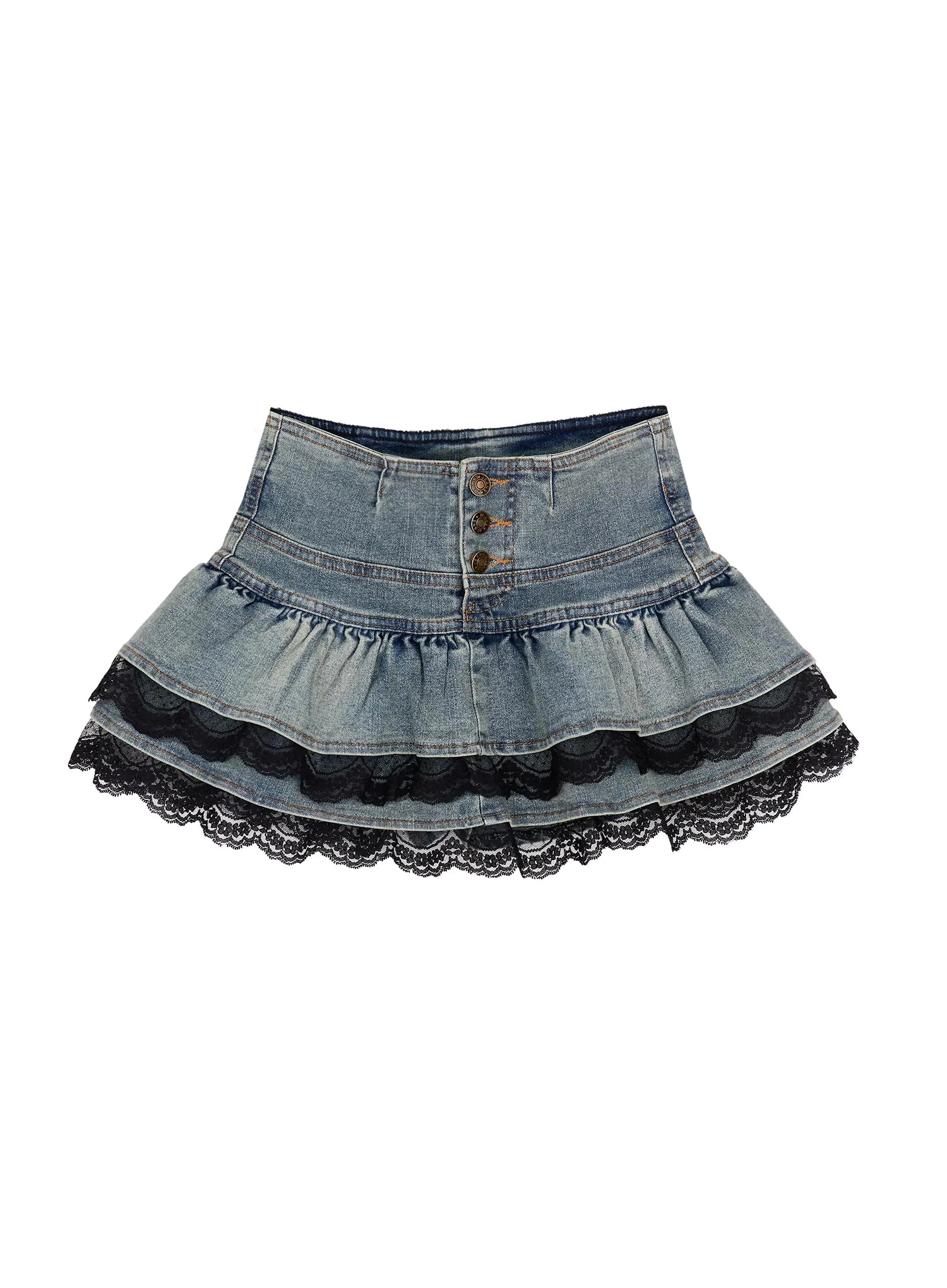 ruffle-lace-denim-mini-skirt-iy515