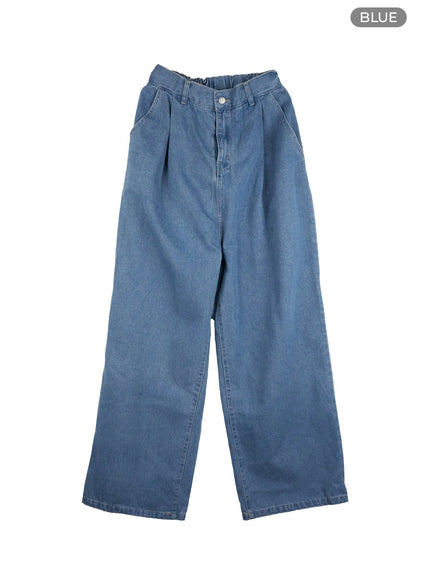 mens-pintuck-wide-fit-cotton-denim-jeans-is419