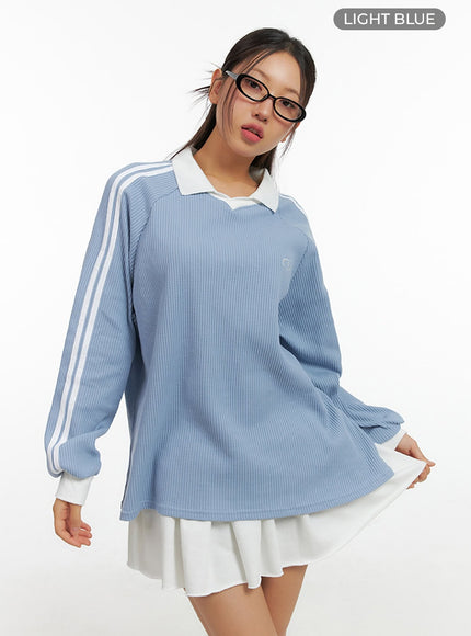 collared-stripe-long-sleeve-top-is402