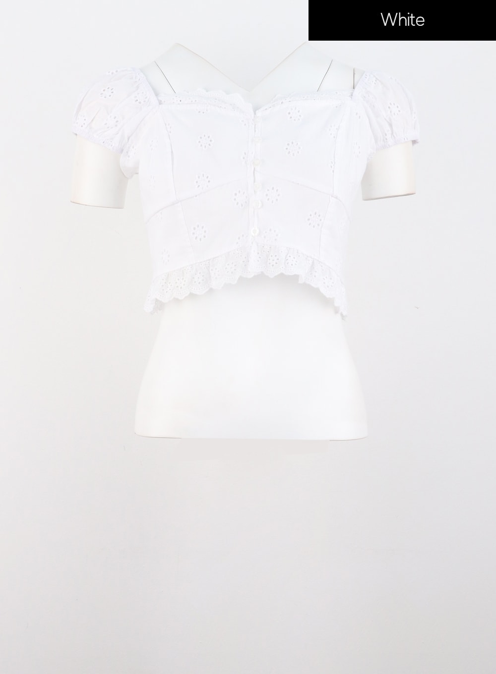 White Crop Top - Sweetheart Top - White Lace Crop Top