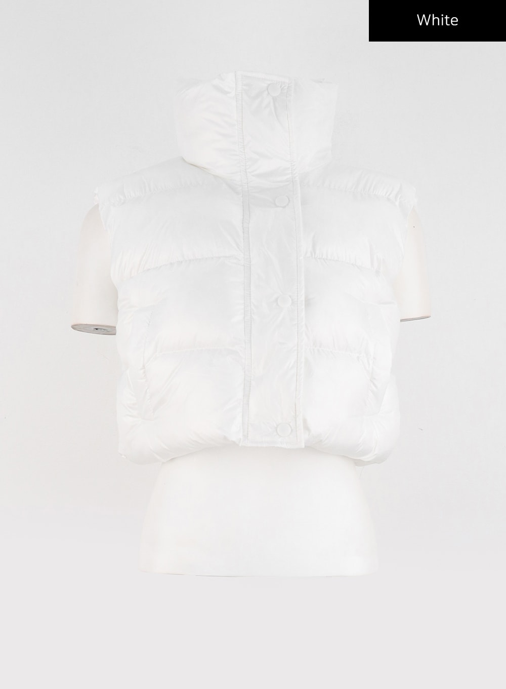 White puffer outlet gilet