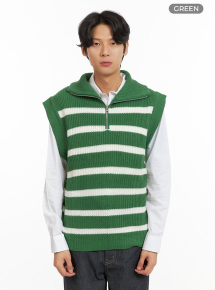 mens-half-zip-up-stripe-vest-iy424