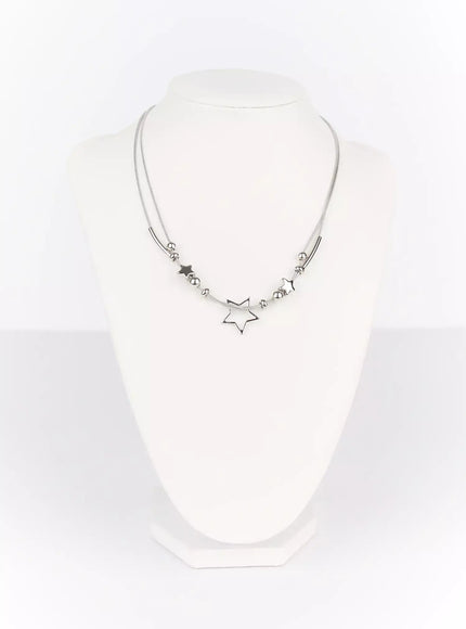 double-chain-star-necklace-ij528