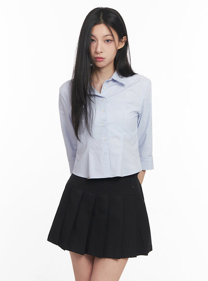 half-sleeve-slim-fit-collared-shirt-iy516