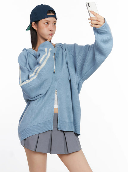 striped-sleeve-casual-hoodie-is515