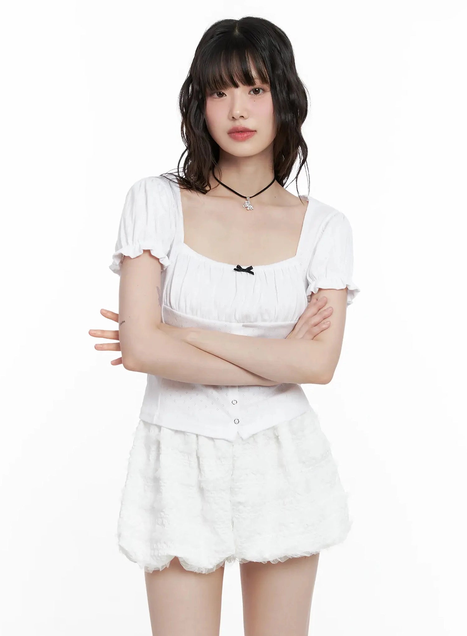 ribbon-detail-puff-sleeve-top-il528