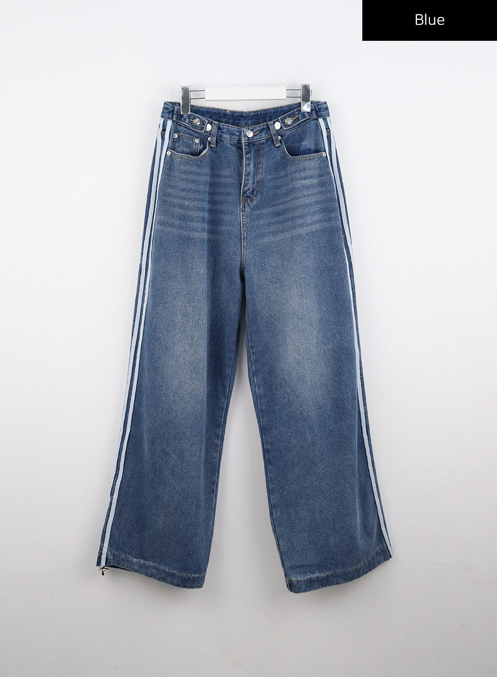 Jeans with stripe hot sale down side