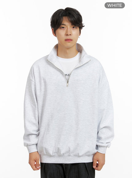 mens-cozy-zip-up-solid-sweatshirt-white-ig409