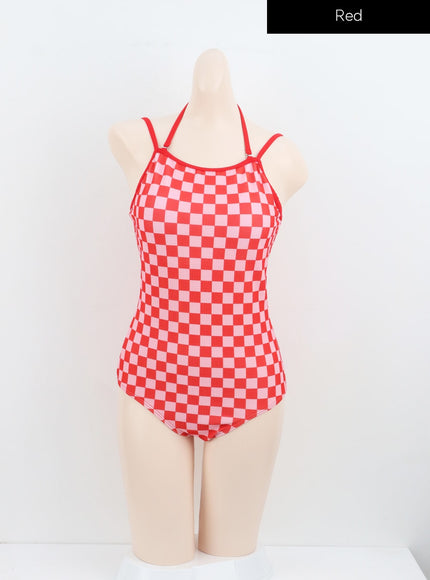 check-pattern-bikini-set-iu302