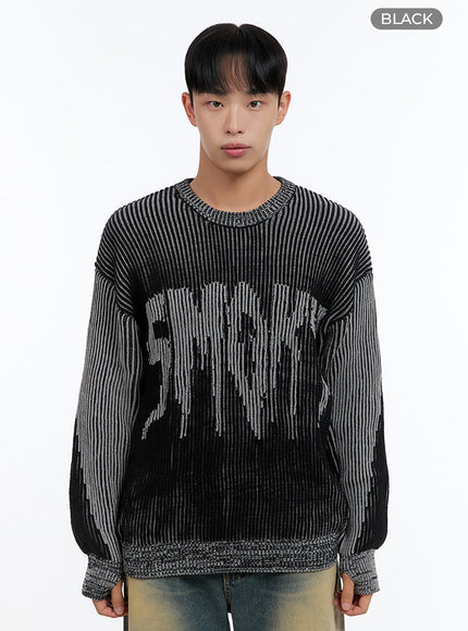 mens-graphic-two-tone-striped-sweater-is413