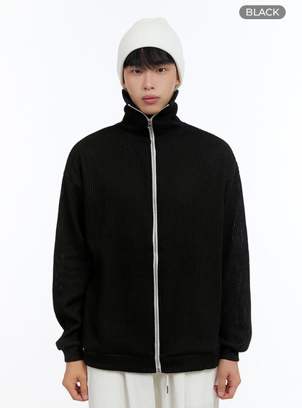 mens-zip-up-cable-knit-sweater-is413