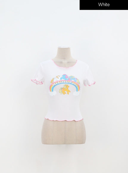 Pony Graphic Cropped Tee IA324