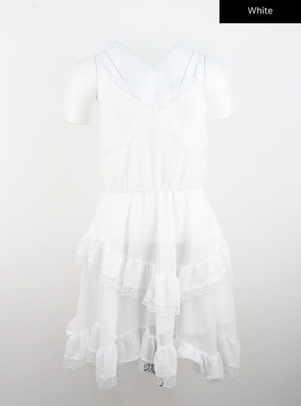 lace-frill-mini-dress-il305