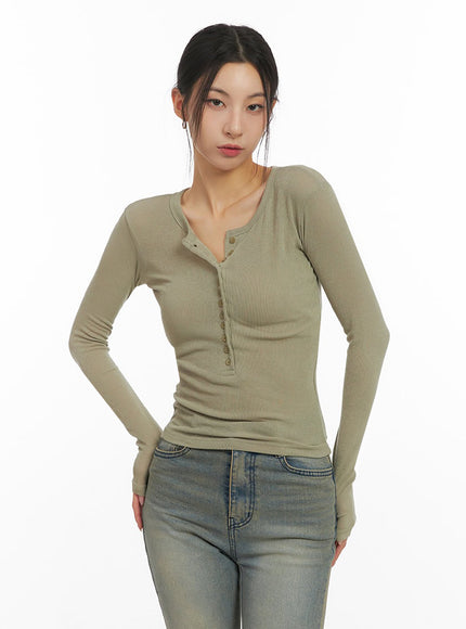 buttoned-slim-fit-long-sleeve-top-ij503