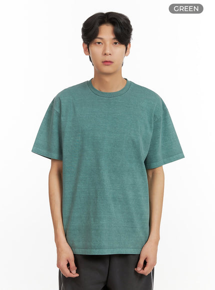 mens-cotton-washed-round-neck-t-shirt-green-iu405