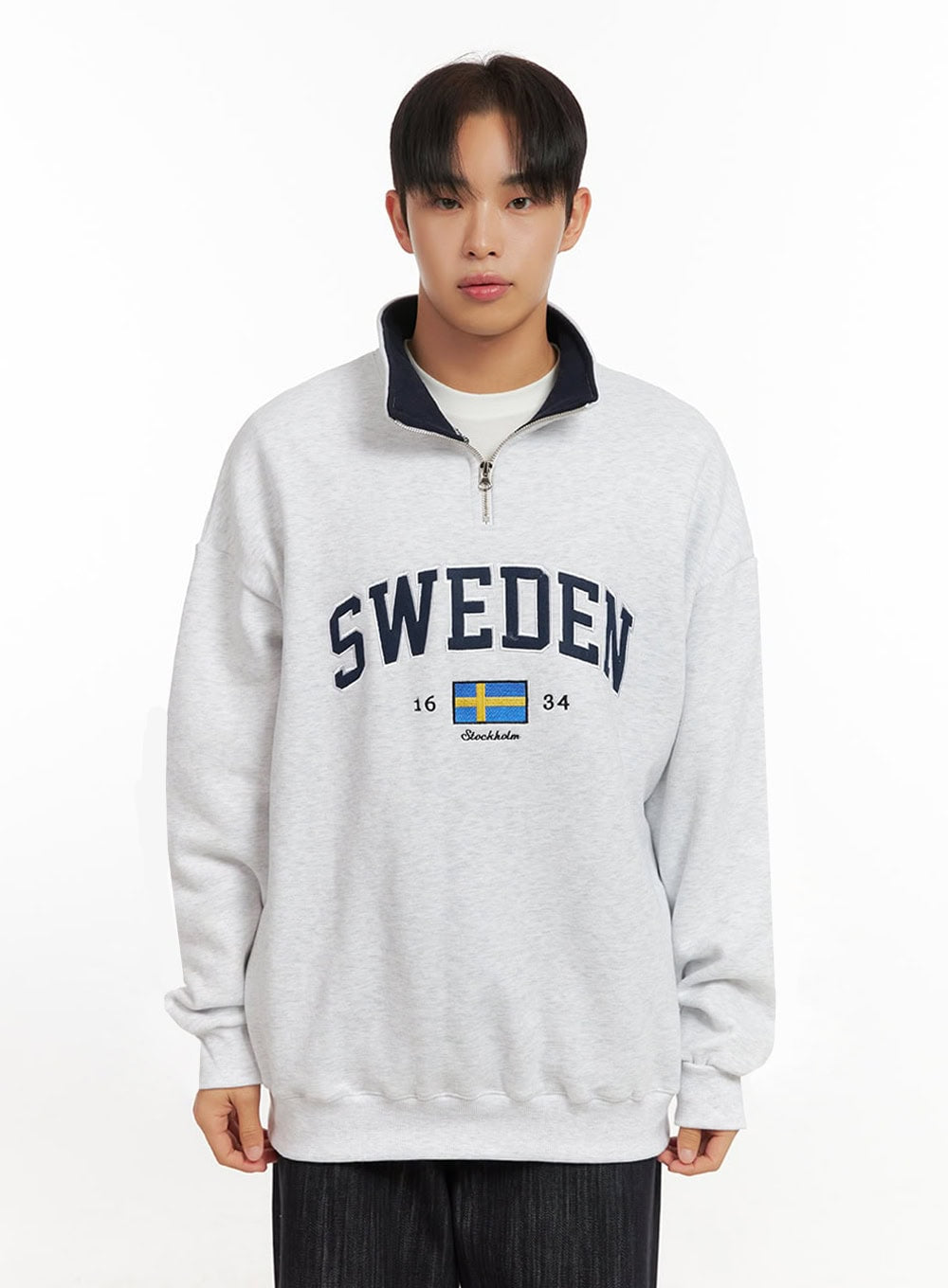 mens-embroidered-half-zip-up-sweatshirt-id406