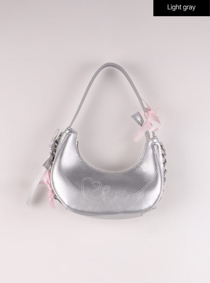 metallic-shoulder-bag-with-ribbon-decor-ij419