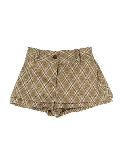 checkered-pleats-skort-ij521