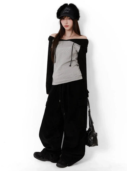 off-shoulder-hooded-lettering-top-ij521