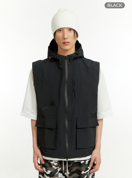 mens-hooded-nylon-vest-il418