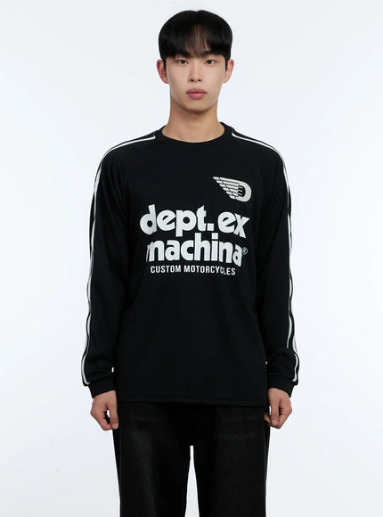 mens-graphic-long-sleeve-tee-il515 / Black