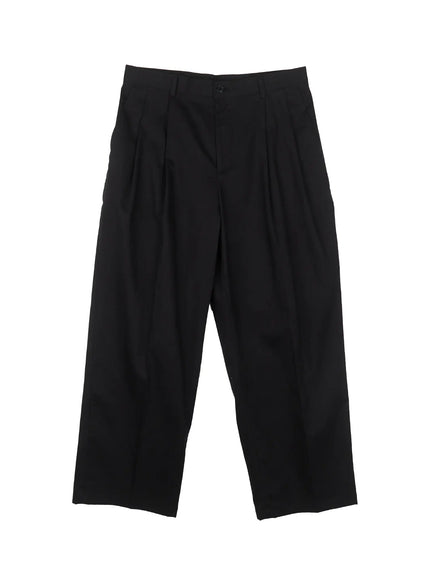 mens-baggy-wide-leg-trousers / Black