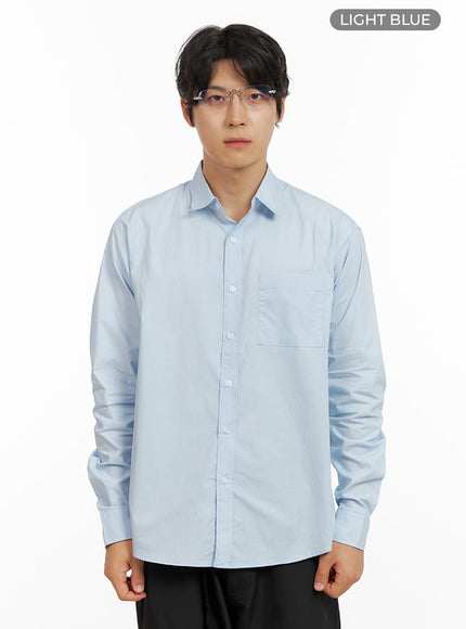 mens-classic-button-shirt-ig409 / Light blue