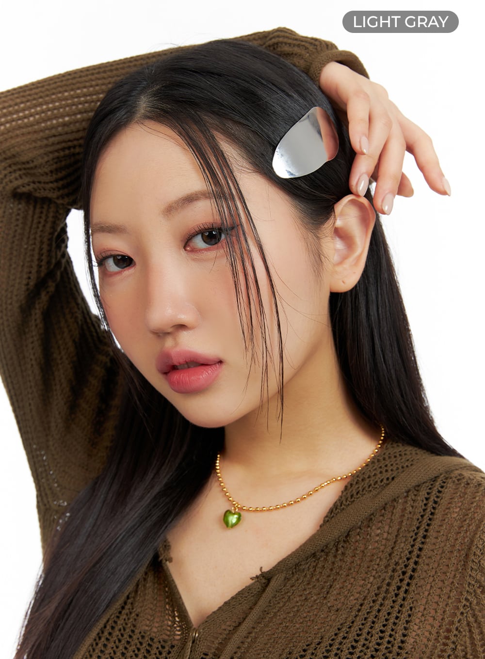 solid-hair-clip-if421 / Light gray