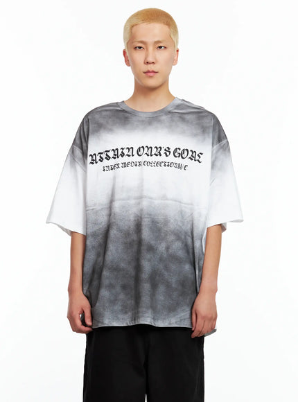 mens-gradient-graphic-oversized-tee-il511 / White