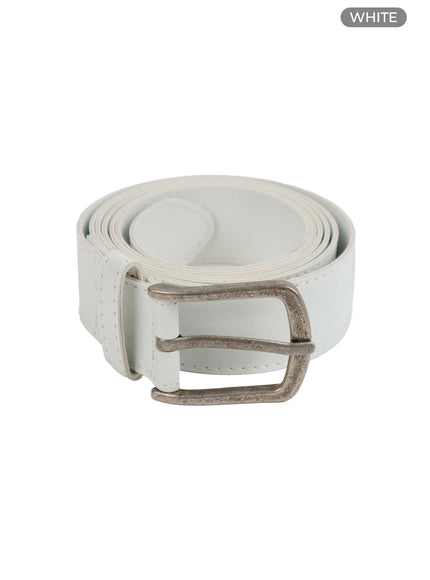 basic-buckle-waist-belt-if421 / White