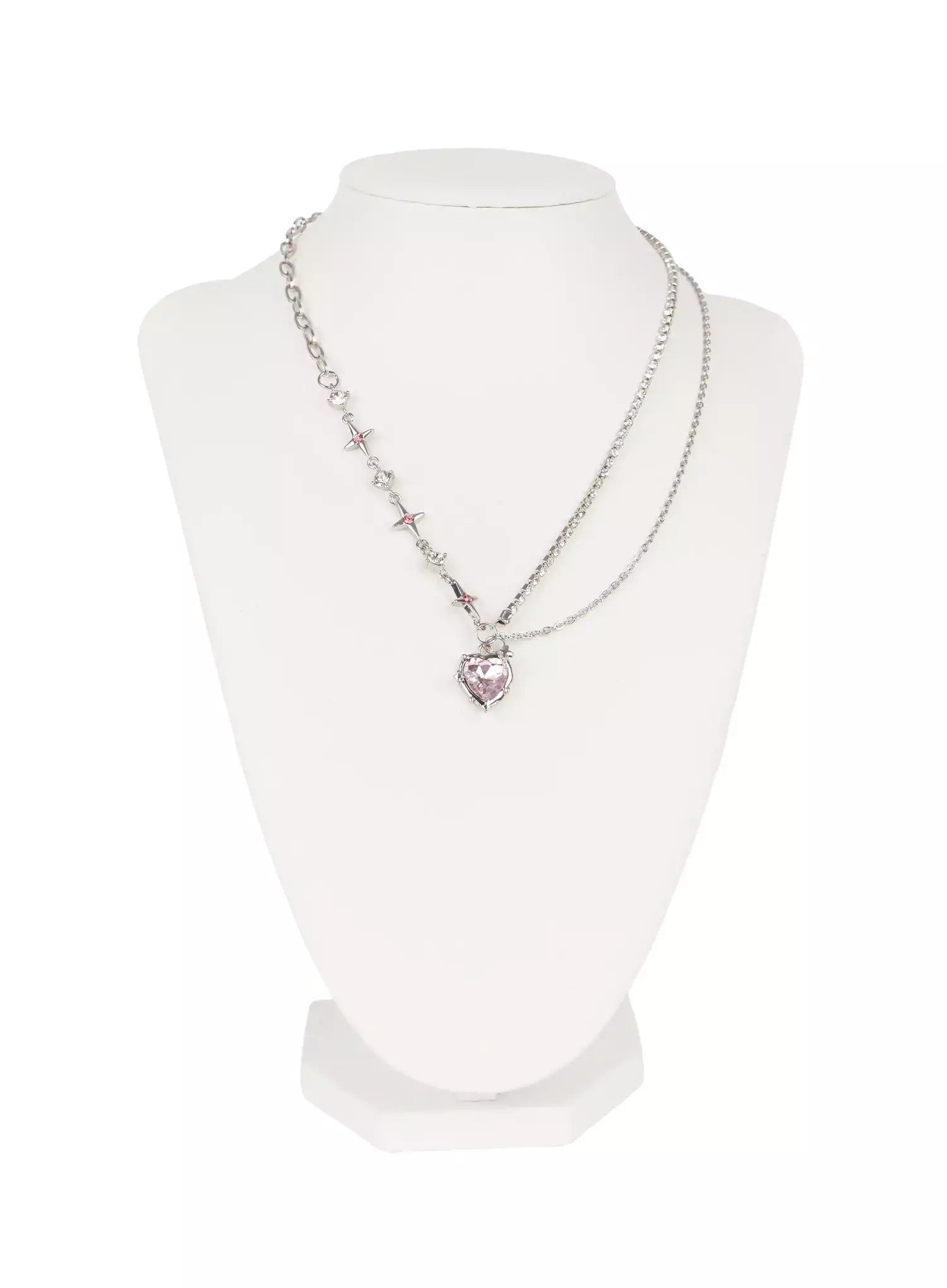 double-chain-heart-pendant-necklace-io527