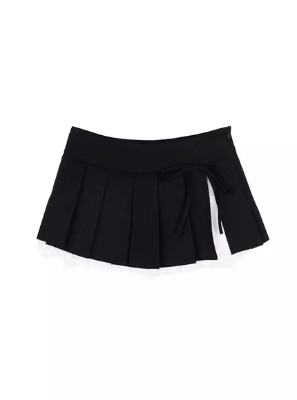 chic-pleated-ribbon-lace-trim-mini-skirt-iu518