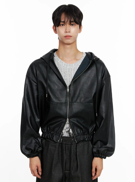 mens-faux-leather-track-hooded-jacket-io517