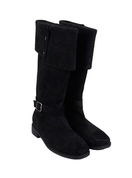 buckle-strap-faux-leather-long-boots-id431