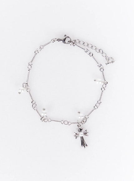 metallic-cross-pearl-bracelet-iy520