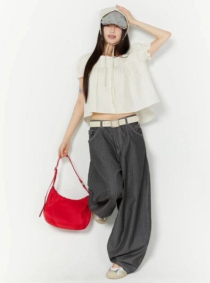 square-neck-puff-sleeve-blouse-iu518