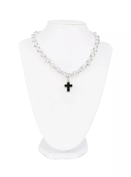 black-cross-chain-necklace-ig528
