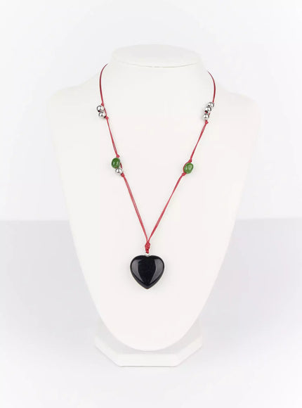 heart-gemstone-pendant-necklace-f516