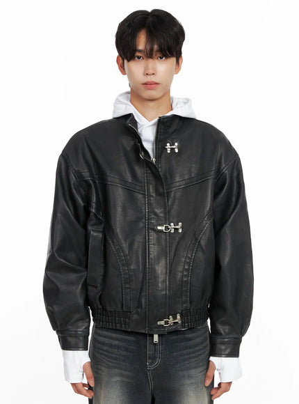 mens-faux-leather-toggle-buckle-jacket-io517