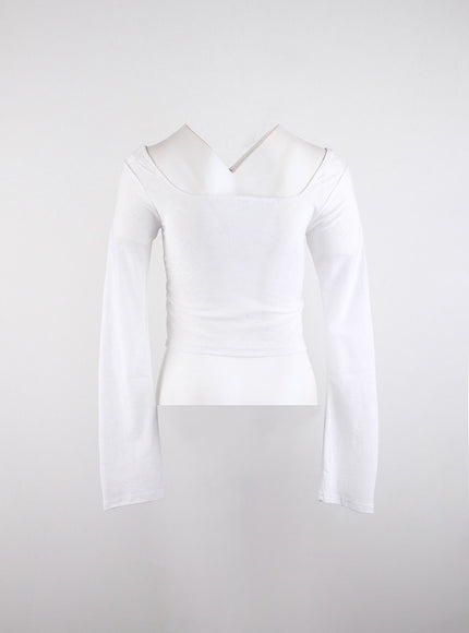 square-neck-laced-corset-long-sleeve-id315