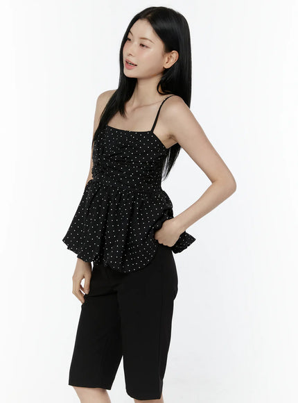 polka-dot-twist-detail-tank-top-iu505