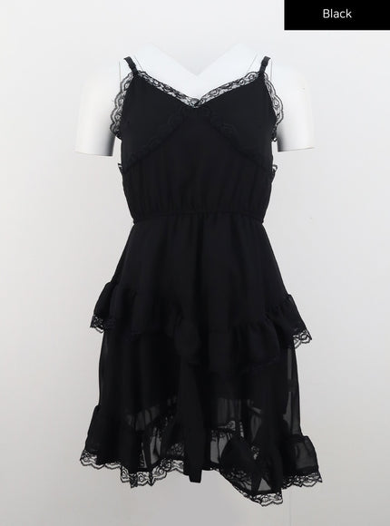 lace-frill-mini-dress-il305