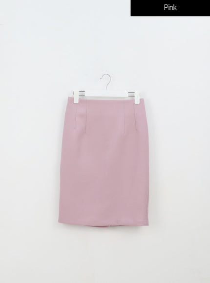 Color Midi Skirt IA324